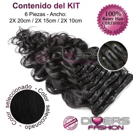 Extensiones de Clip Pelo Ondulado