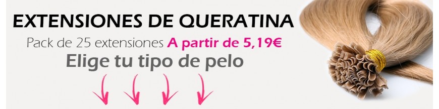 Extensiones de keratina - Extensiones de pelo 100% natural